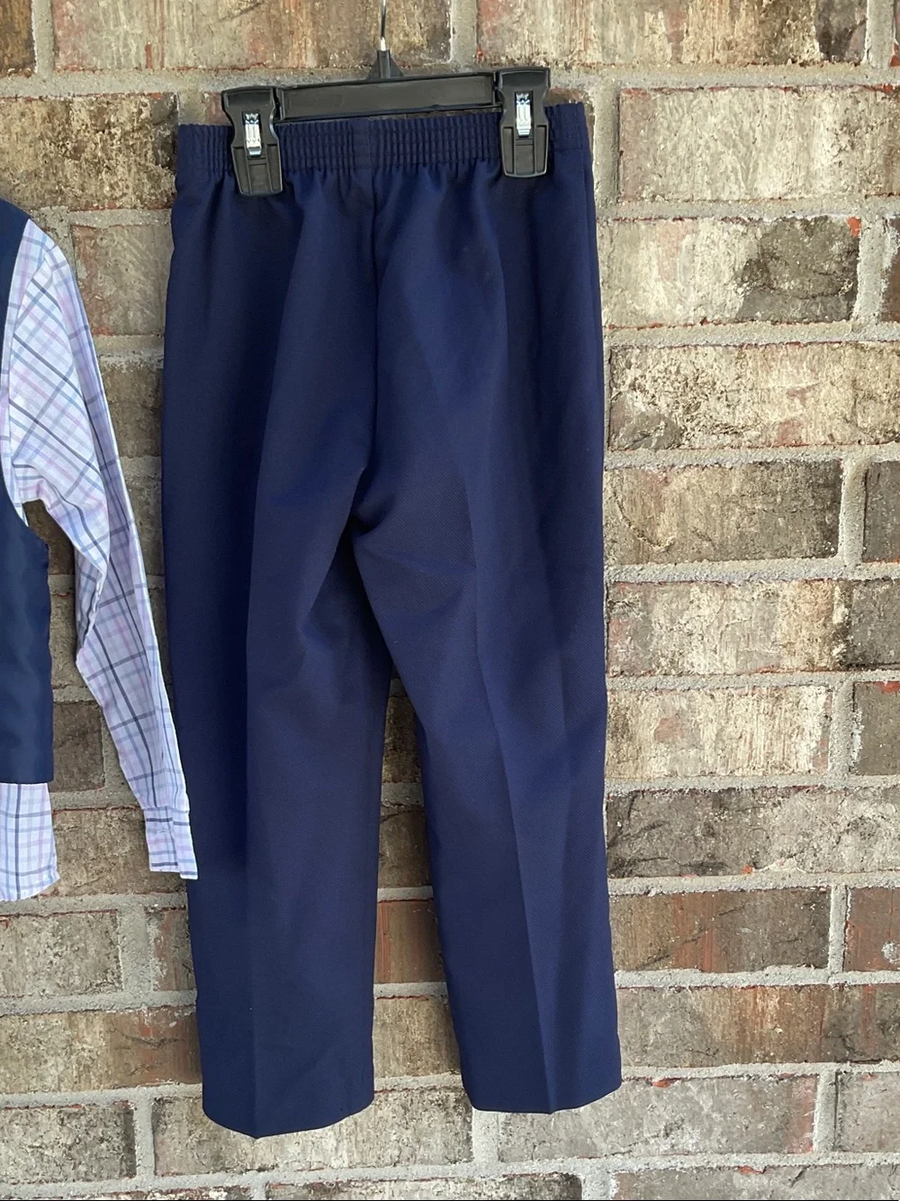 Take 50% OFF- Van Heusen 3pcsBoys Navy Vest & Pants Set with Plaid Shirt, Size-6